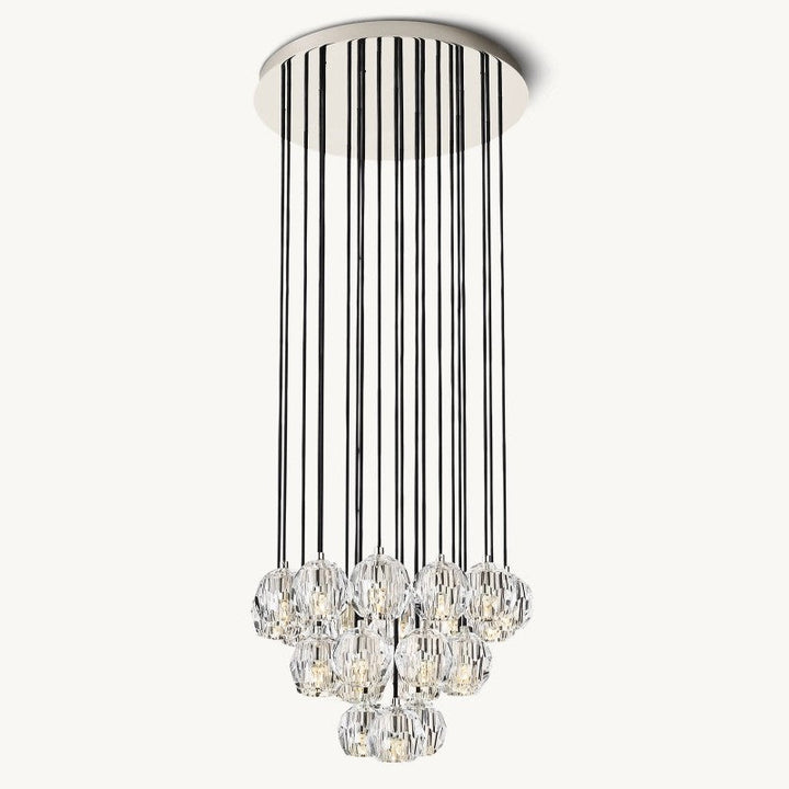 Balle Crystal Cluster Chandelier D24"