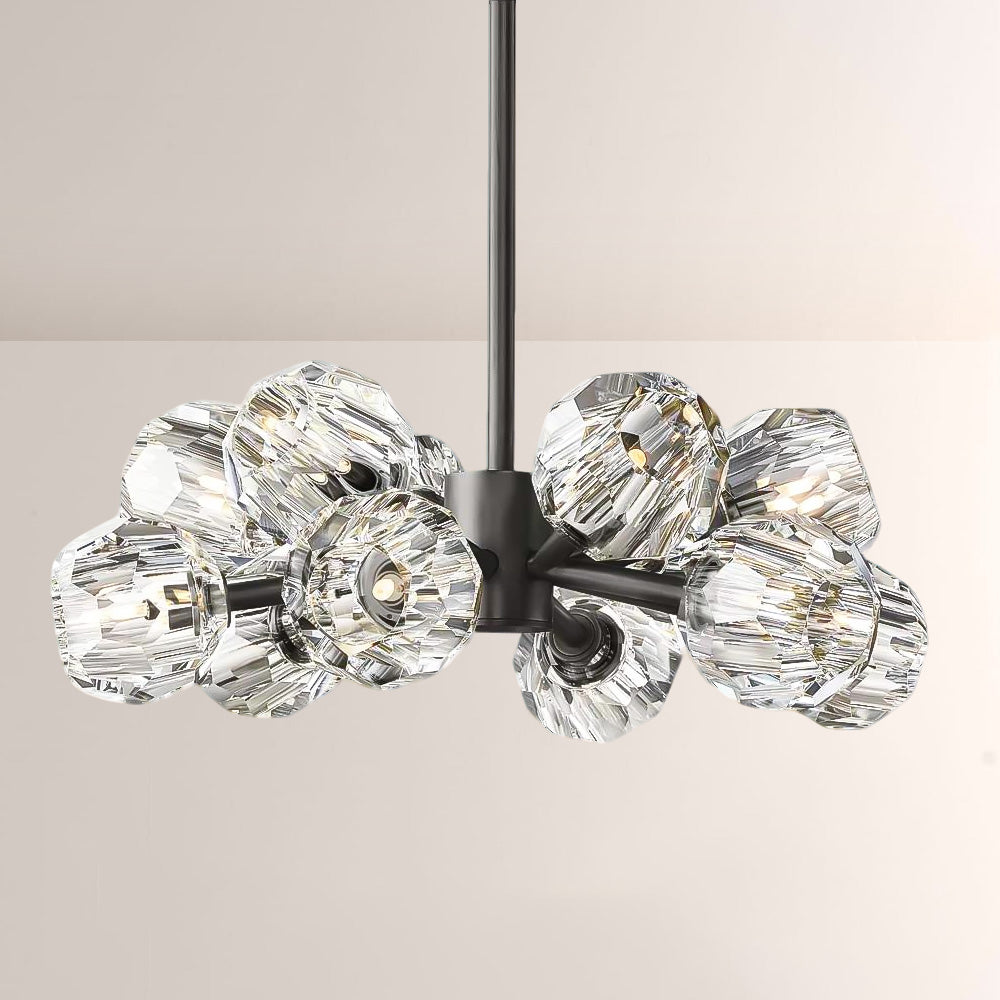 Balle Clear Crystal Chandelier 24"