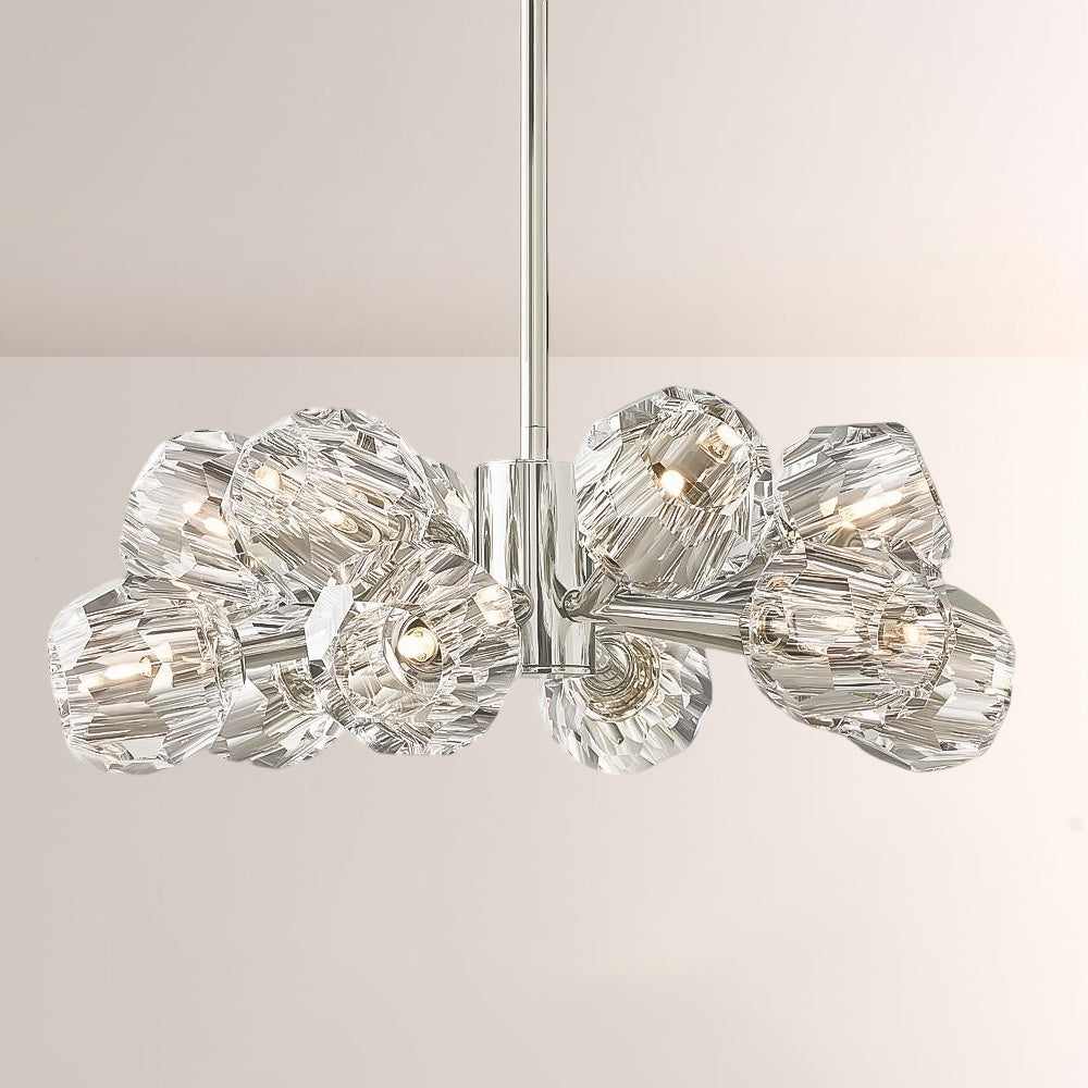 Balle Clear Crystal Chandelier 24"