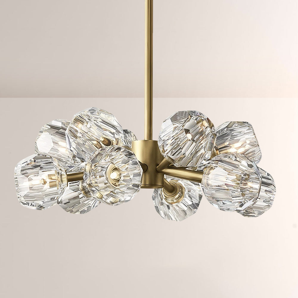 Balle Clear Crystal Chandelier 24"