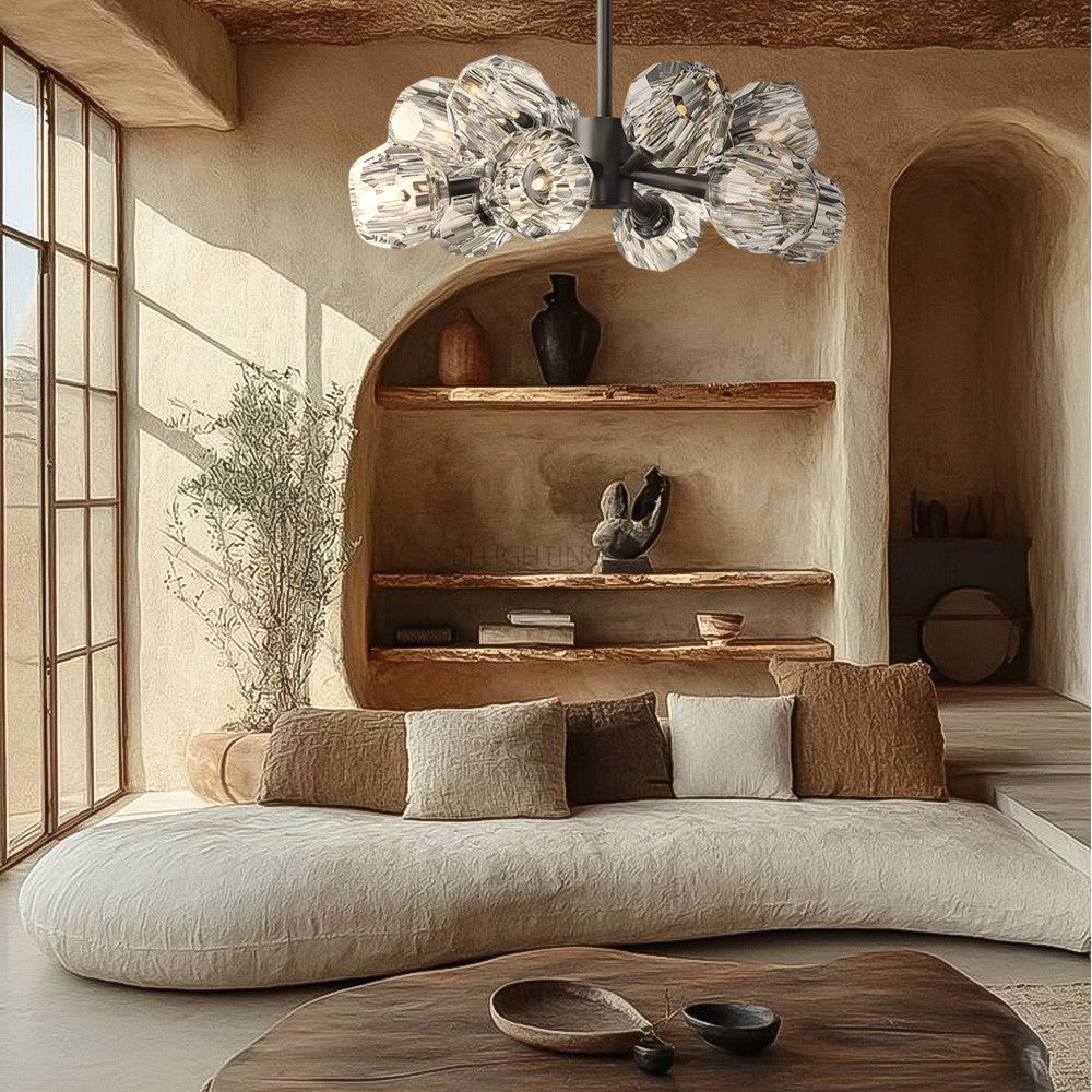 Balle Clear Crystal Chandelier 24"