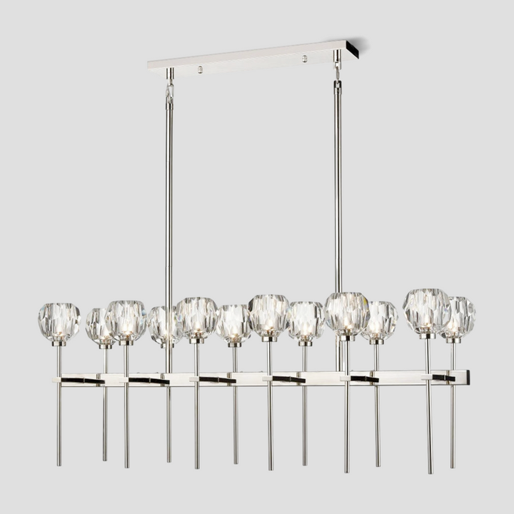 Balle Clear Crystal Linear Dining Room Chandelier