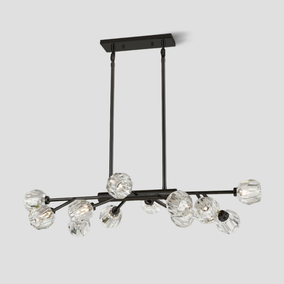 Balle Clear Crystal Linear Dining Room Chandelier