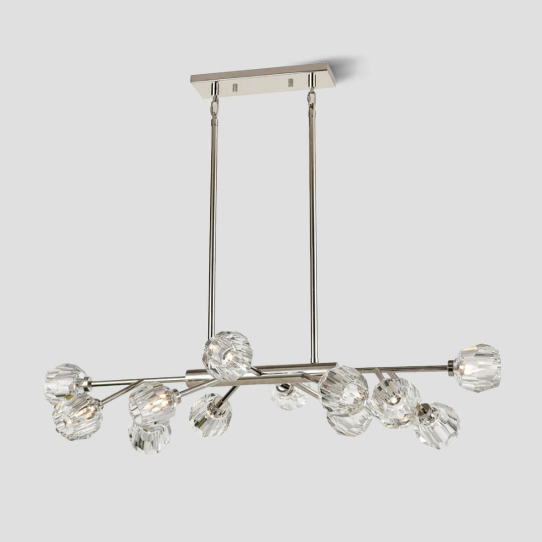 Balle Clear Crystal Linear Dining Room Chandelier
