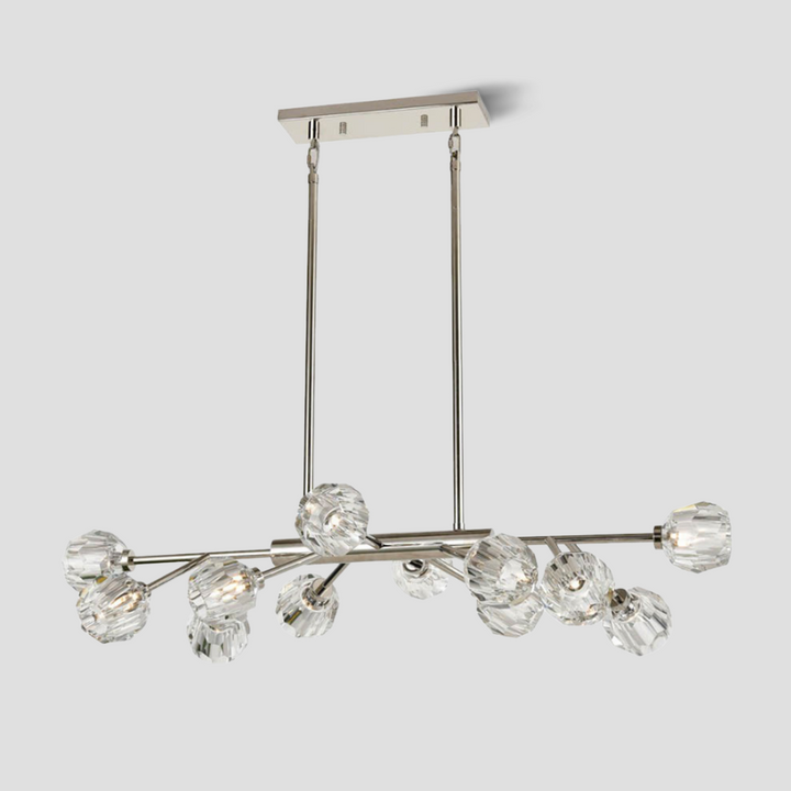 Balle Clear Crystal Linear Dining Room Chandelier