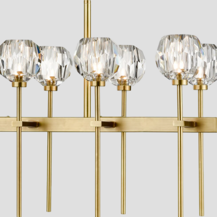 Balle Clear Crystal Linear Dining Room Chandelier
