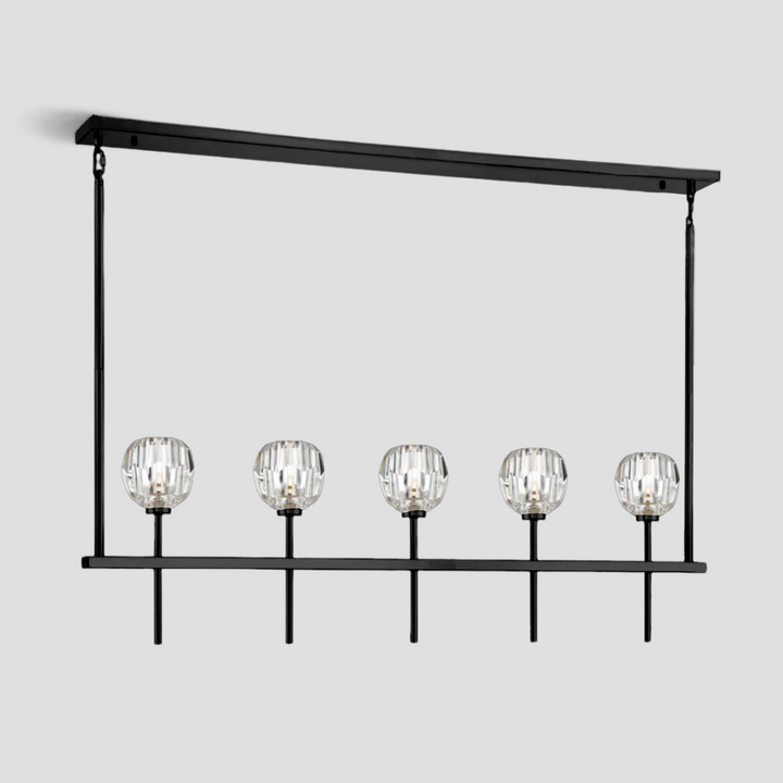 Kristina Clear Glass Linear Dining Room Chandelier