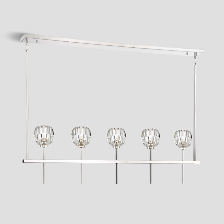 Balle Clear Crystal Linear Dining Room Chandelier