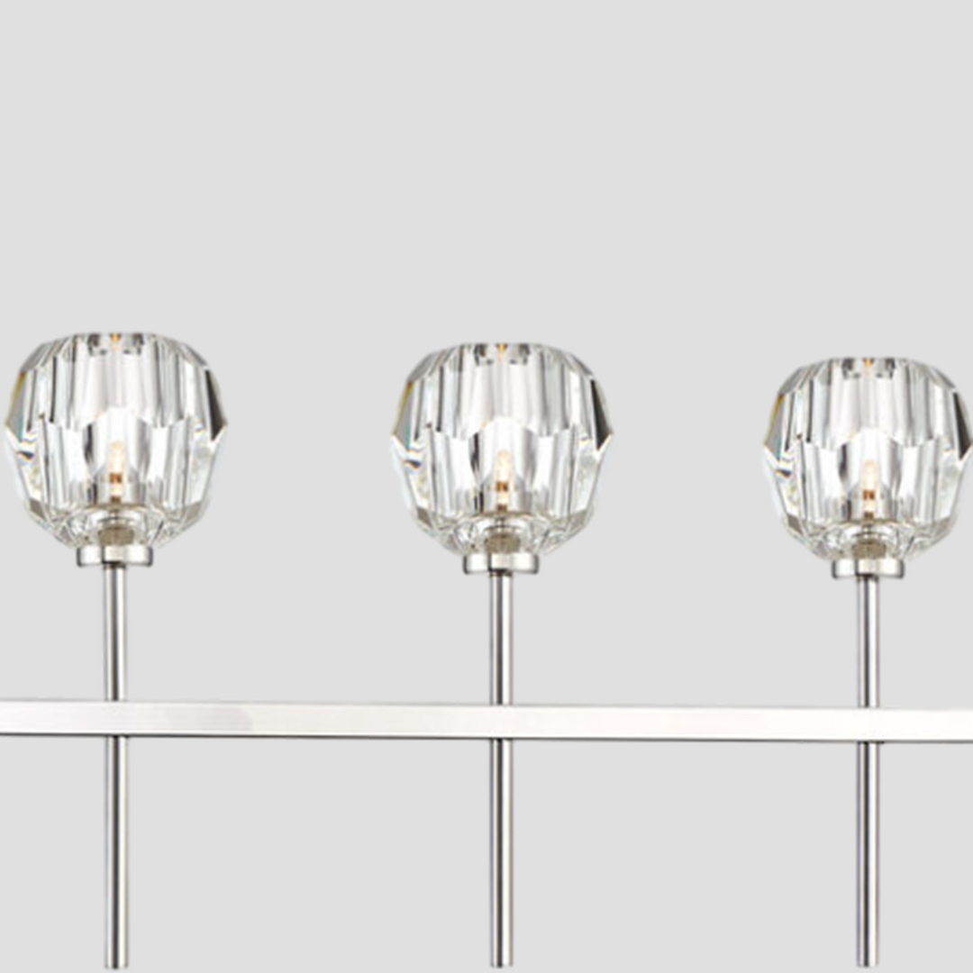 Balle Clear Crystal Linear Dining Room Chandelier