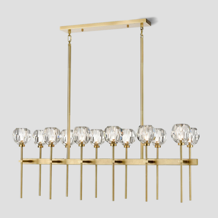 Balle Clear Crystal Linear Dining Room Chandelier