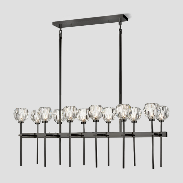 Balle Clear Crystal Linear Dining Room Chandelier