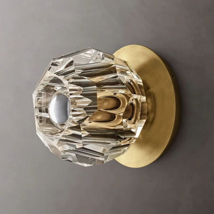 Balle Clear Crystal Petite Bedroom Wall Sconce