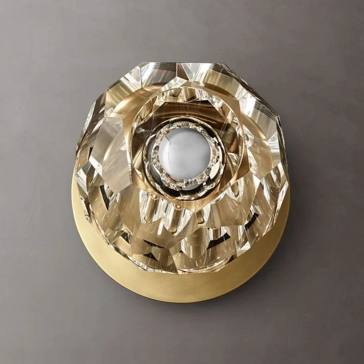 Balle Clear Crystal Petite Bedroom Wall Sconce