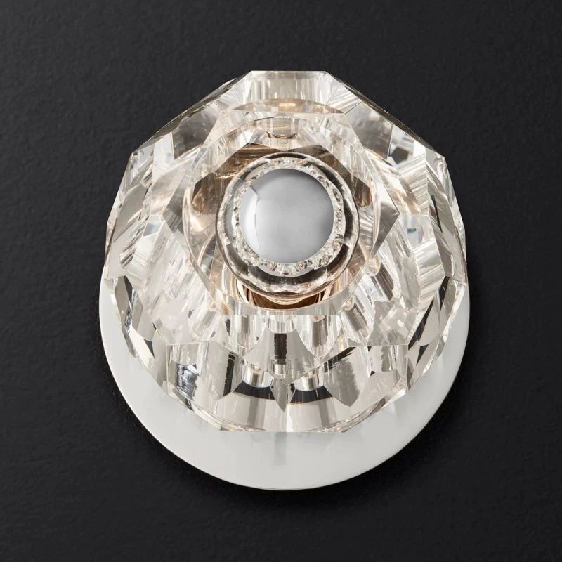 Balle Clear Crystal Petite Bedroom Wall Sconce