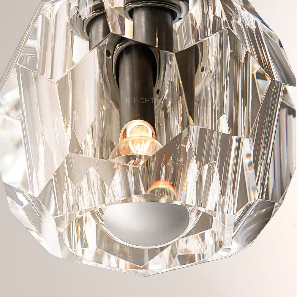 Balle Clear Crystal Petite Flushmount