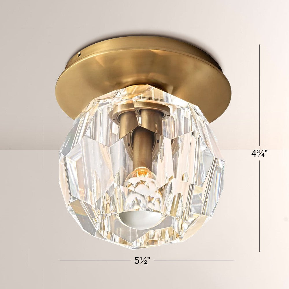 Balle Clear Crystal Petite Flushmount