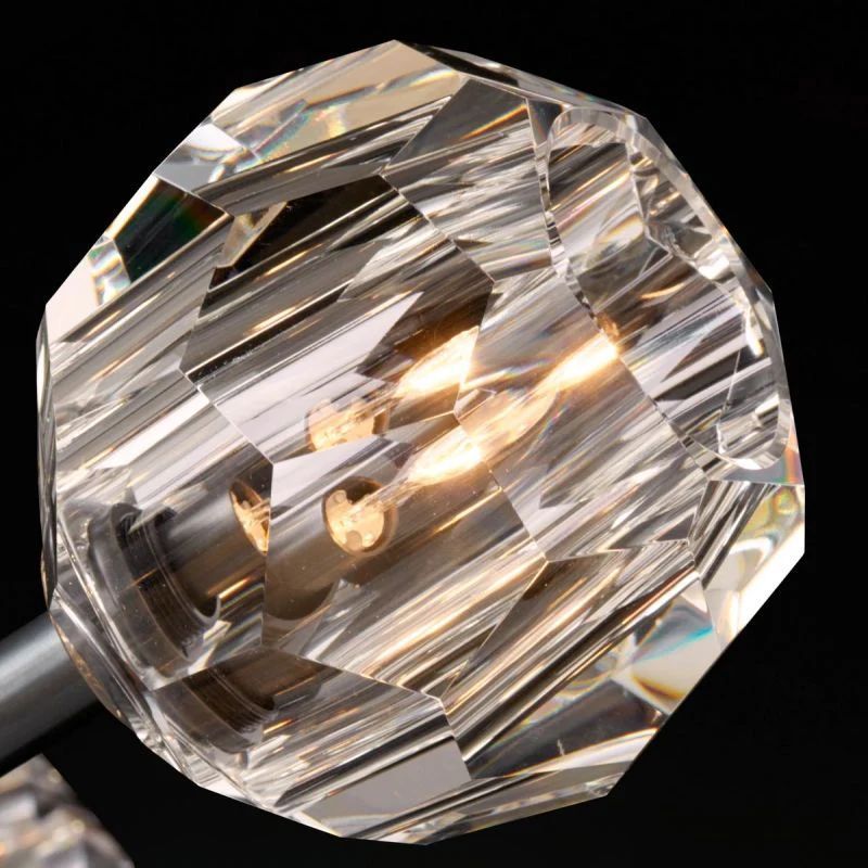 Balle Clear Crystal Short Bedroom Wall Sconce
