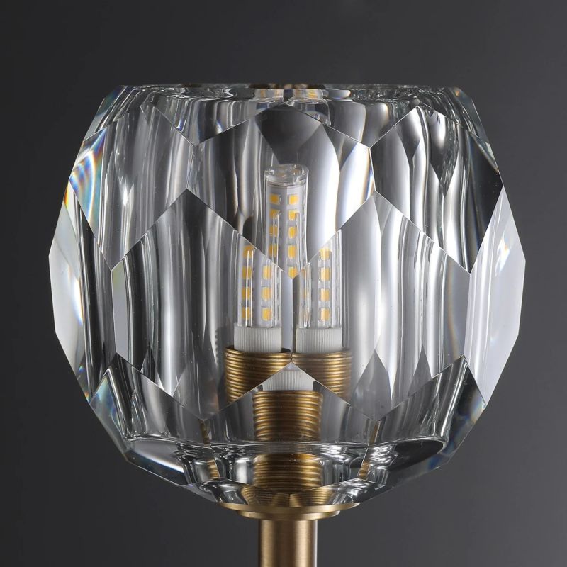 Balle Clear Crystal Short Bedroom Wall Sconce