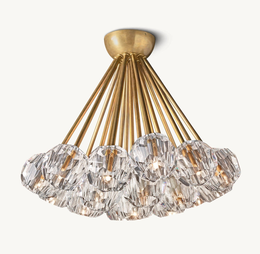 Balle Cristal Clear Crystal Flushmount 24"