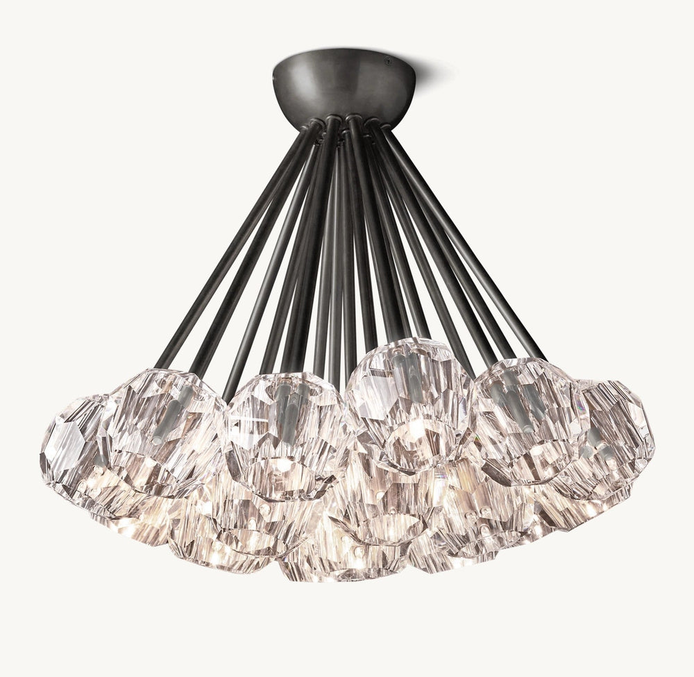 Balle Cristal Clear Crystal Flushmount 24"