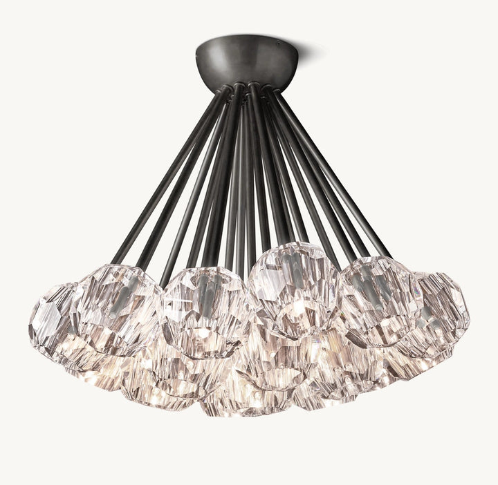 Balle Cristal Clear Crystal Flushmount 24"