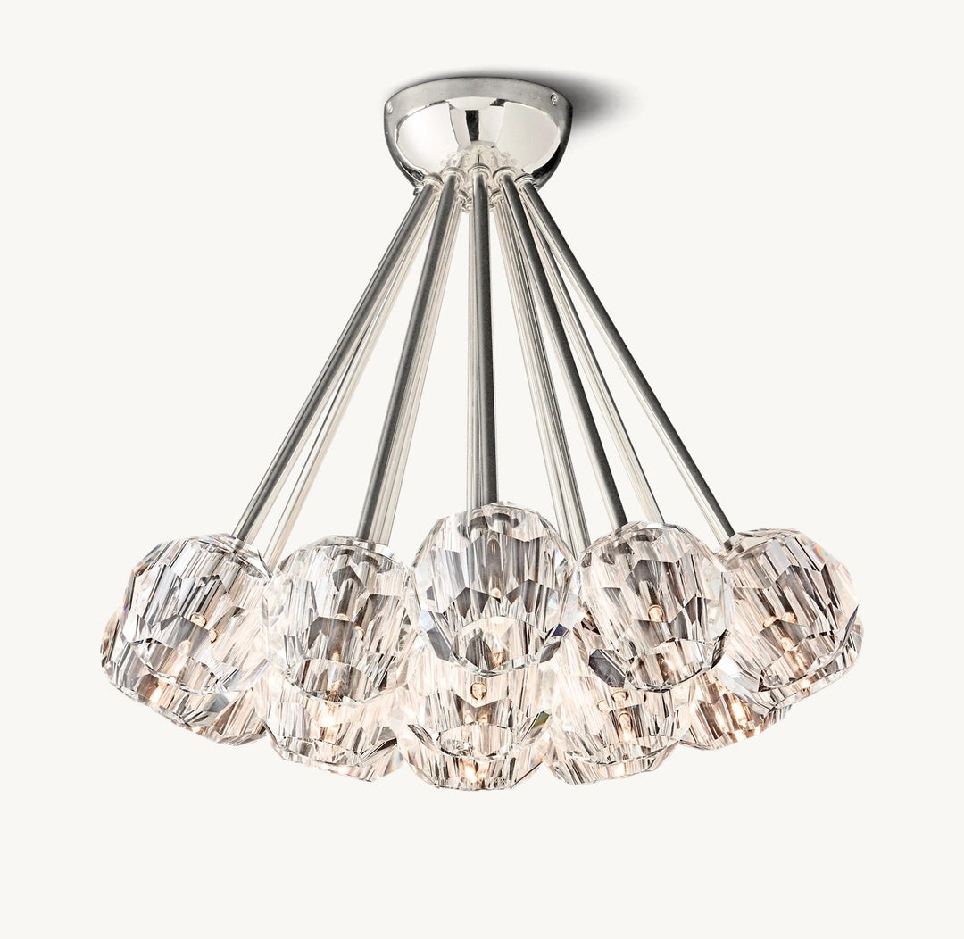 Balle Cristal Clear Crystal Flushmount 24"