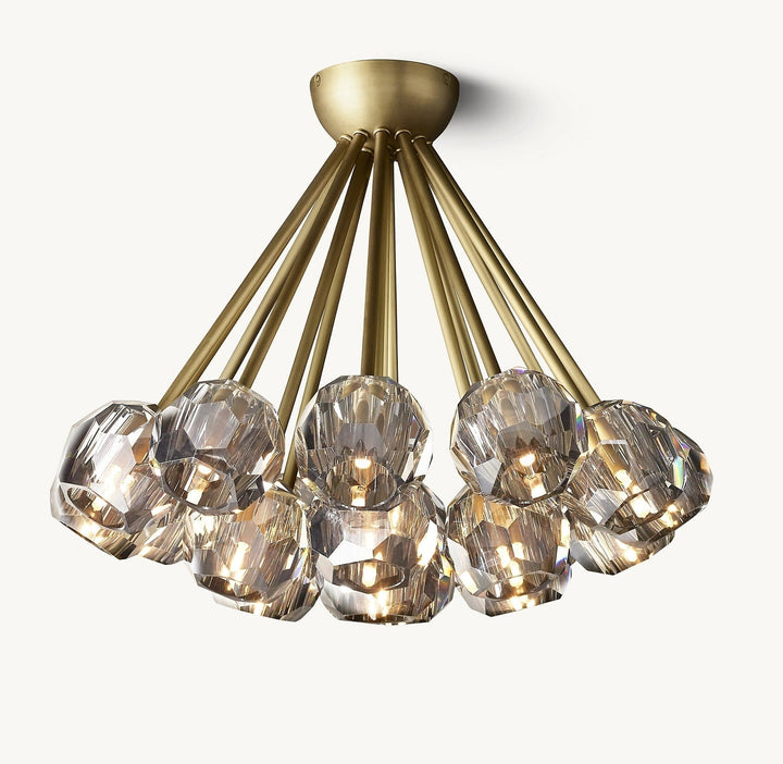 Balle Cristal Clear Crystal Flushmount 24"