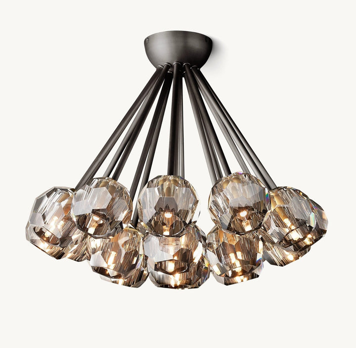 Balle Cristal Clear Crystal Flushmount 24"