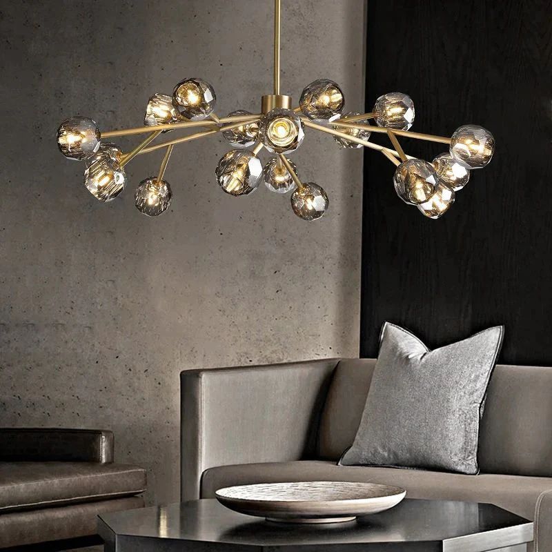 Balle Crystal Chandelier D48"