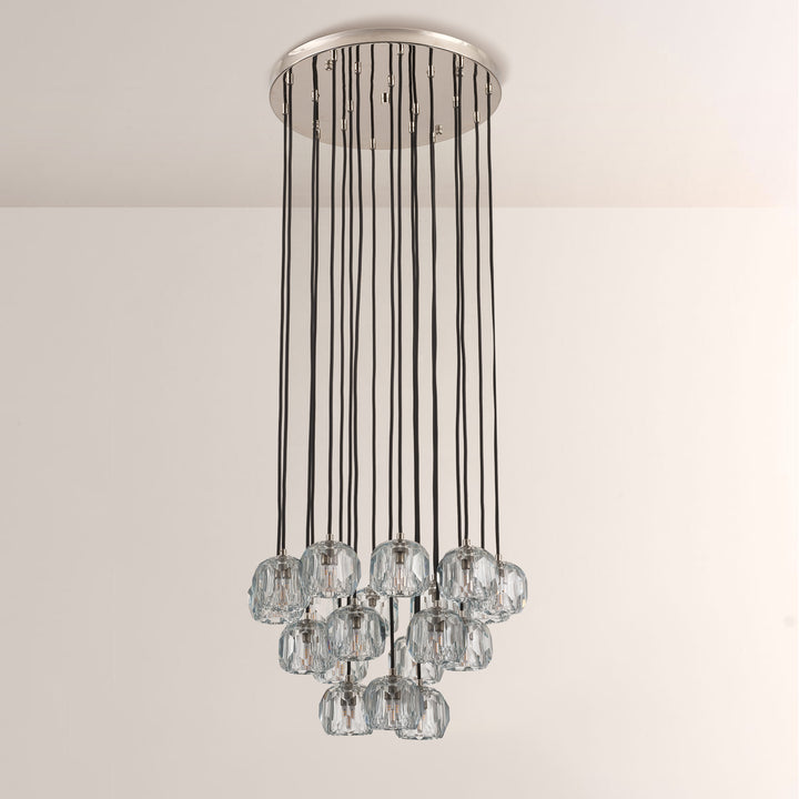 Balle Crystal Cluster Chandelier 19"
