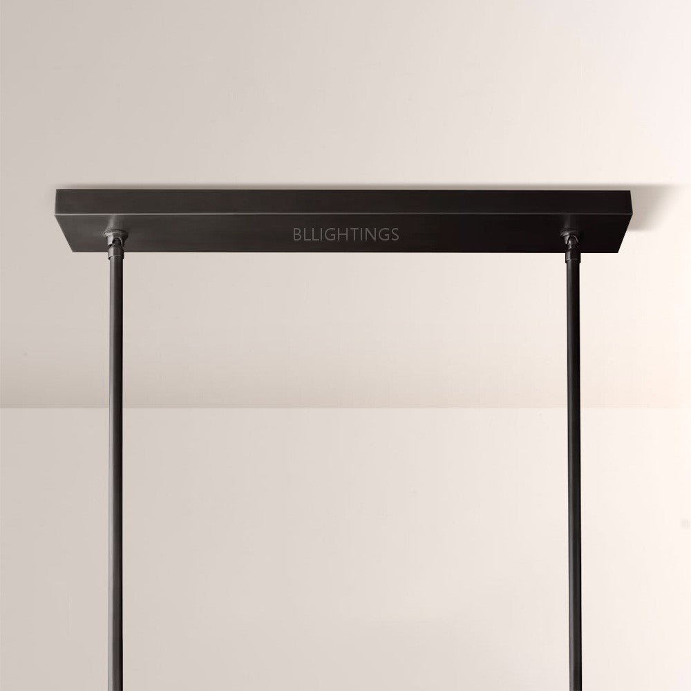 Balle Crystal Double Linear Chandelier 60"