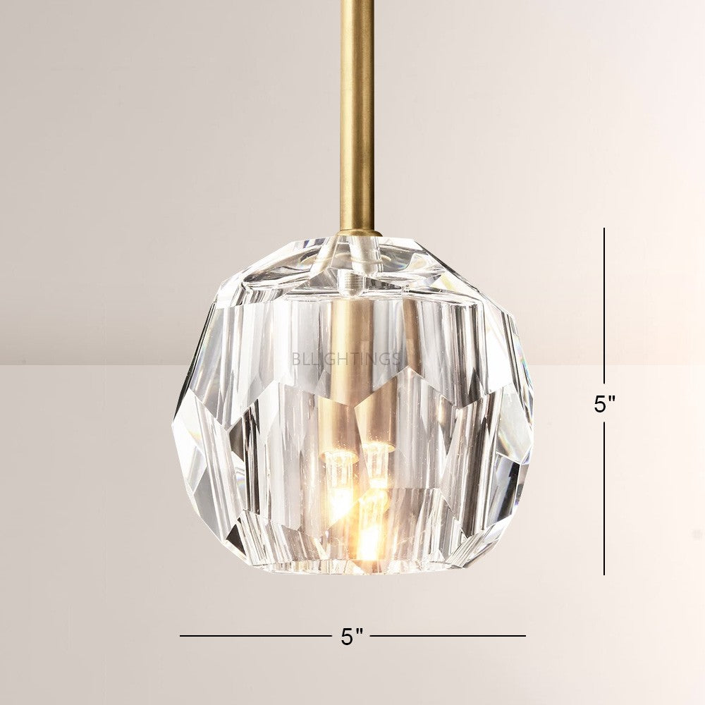 Balle Crystal Glass Rod Pendant