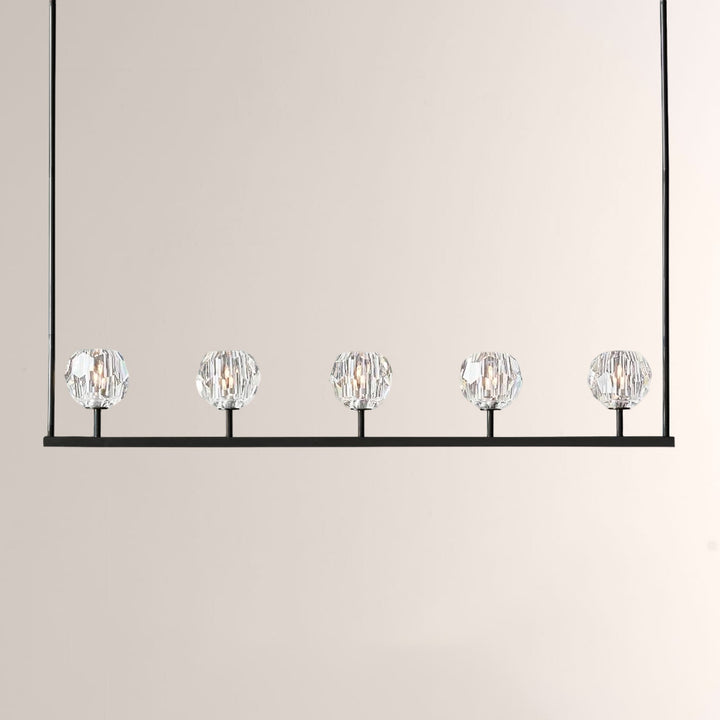 Balle Crystal Linear Chandelier 48"
