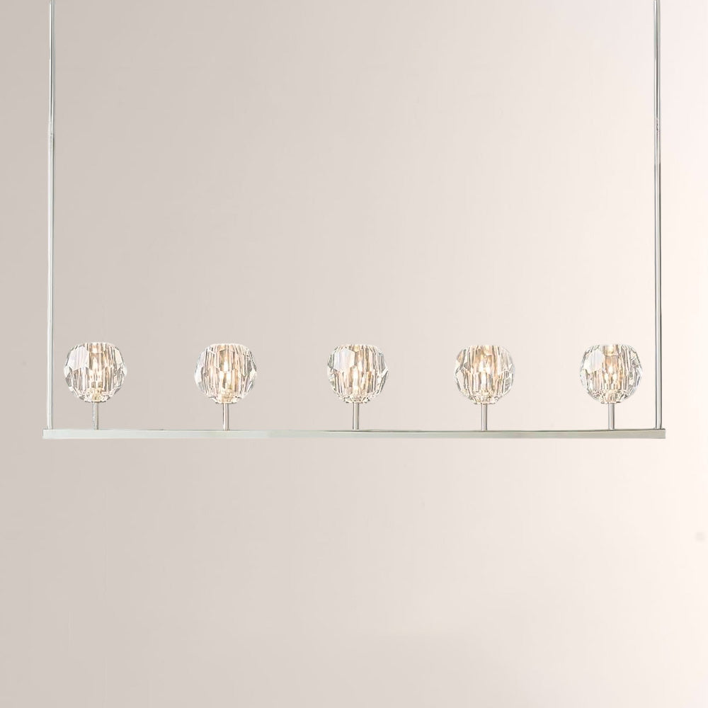 Balle Crystal Linear Chandelier 48"