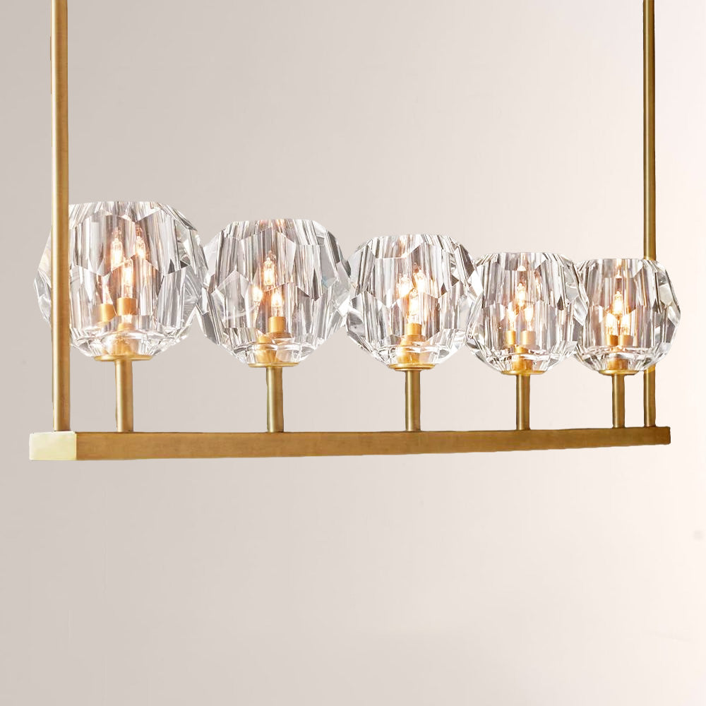 Balle Crystal Linear Chandelier 48"