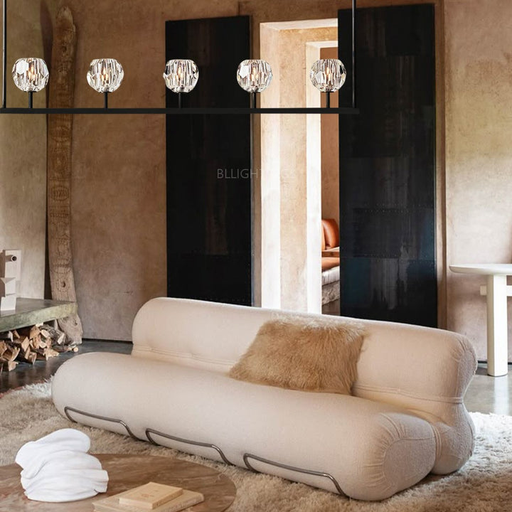 Balle Crystal Linear Chandelier 48"