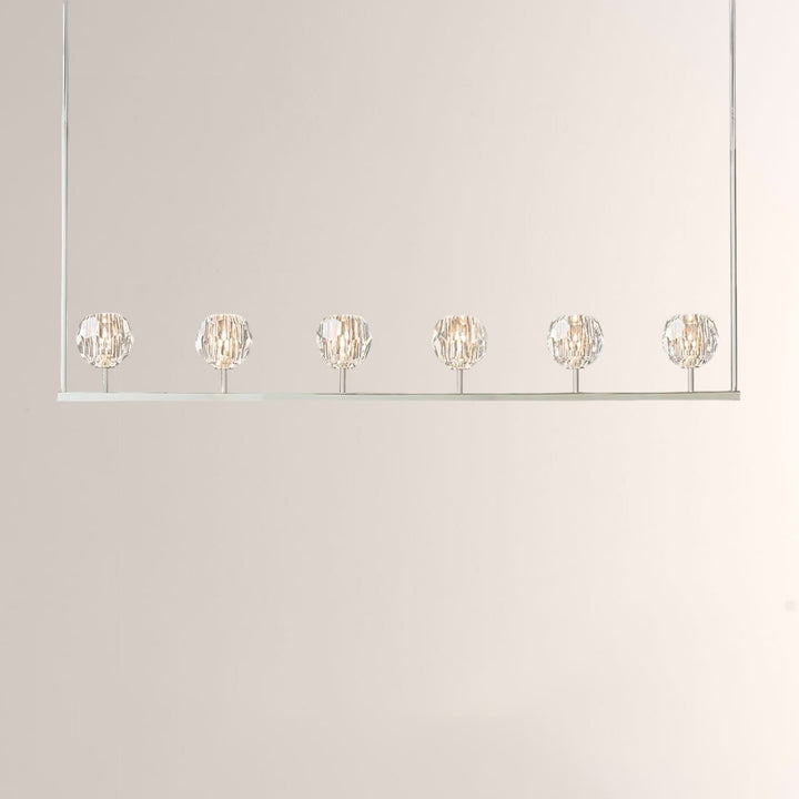 Balle Crystal Linear Chandelier 60"