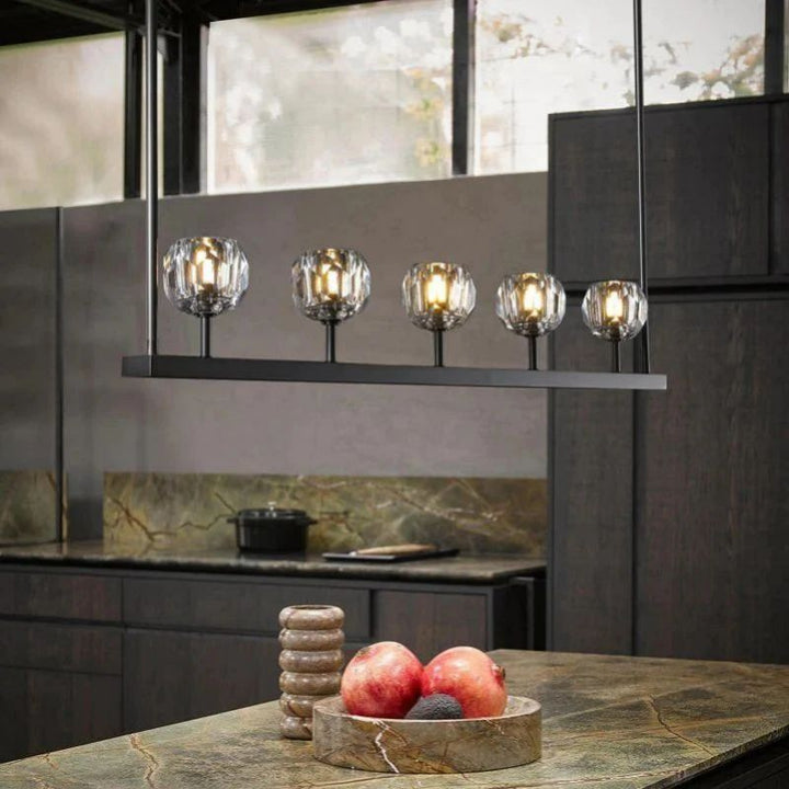 Balle Crystal Linear Chandelier 48"