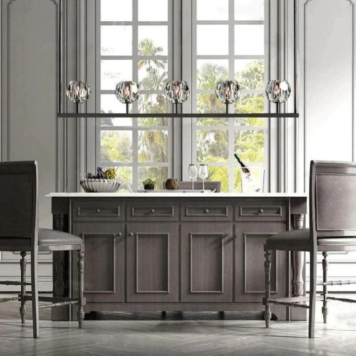 Balle Crystal Linear Chandelier 48"
