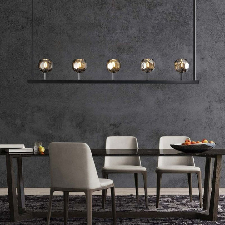 Balle Crystal Linear Chandelier 48"
