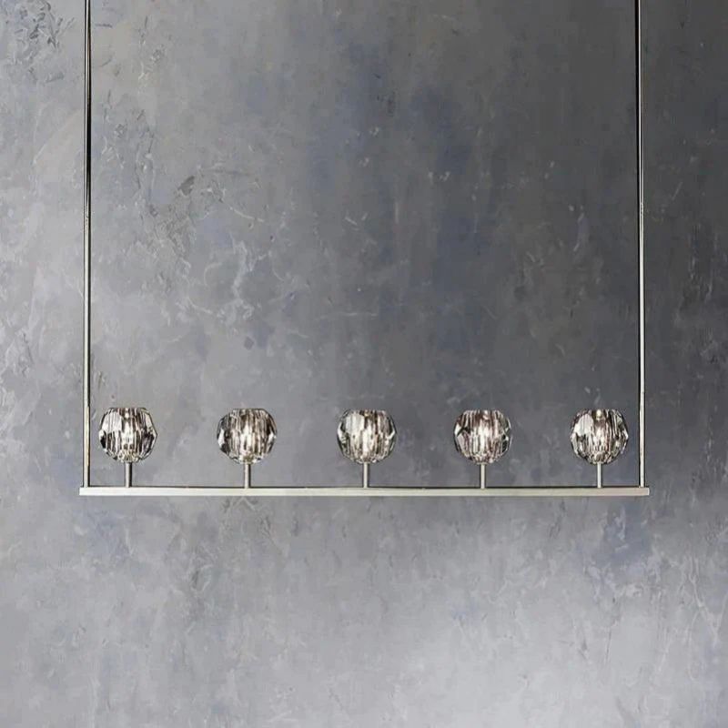 Balle Crystal Linear Chandelier 48"