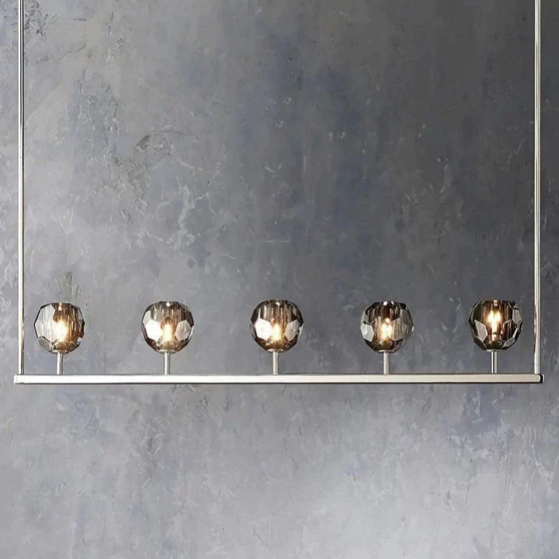 Balle Crystal Linear Chandelier 48"
