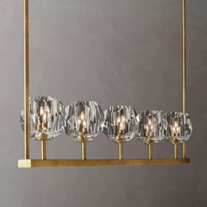 Balle Crystal Linear Chandelier 48"