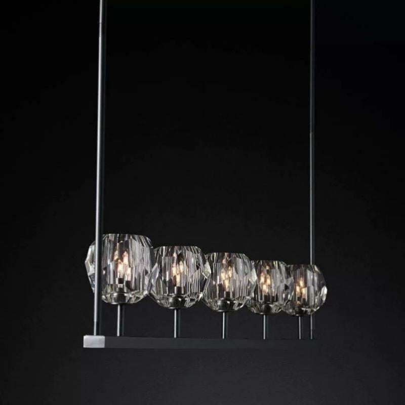 Balle Crystal Linear Chandelier 48"