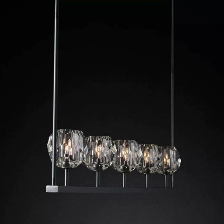 Balle Crystal Linear Chandelier 48"