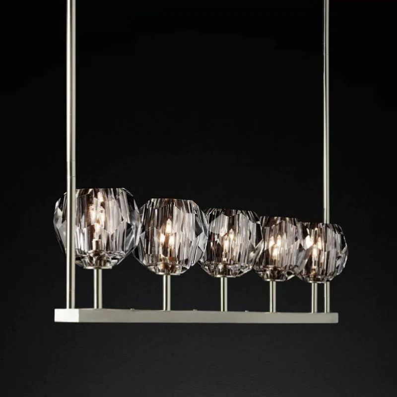Balle Crystal Linear Chandelier 48"