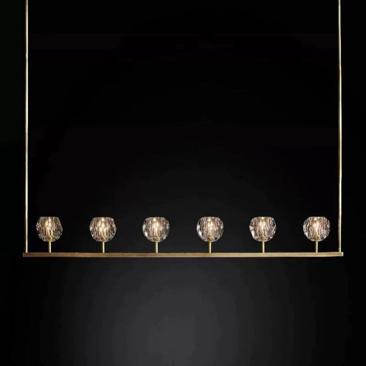 Balle Crystal Linear Chandelier 60"