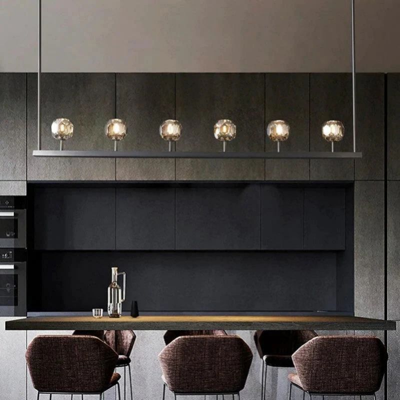 Balle Crystal Linear Chandelier 60"