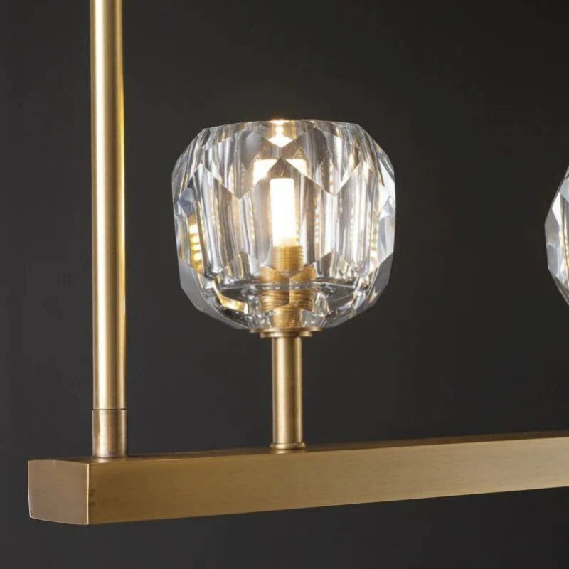 Balle Crystal Linear Chandelier 60"