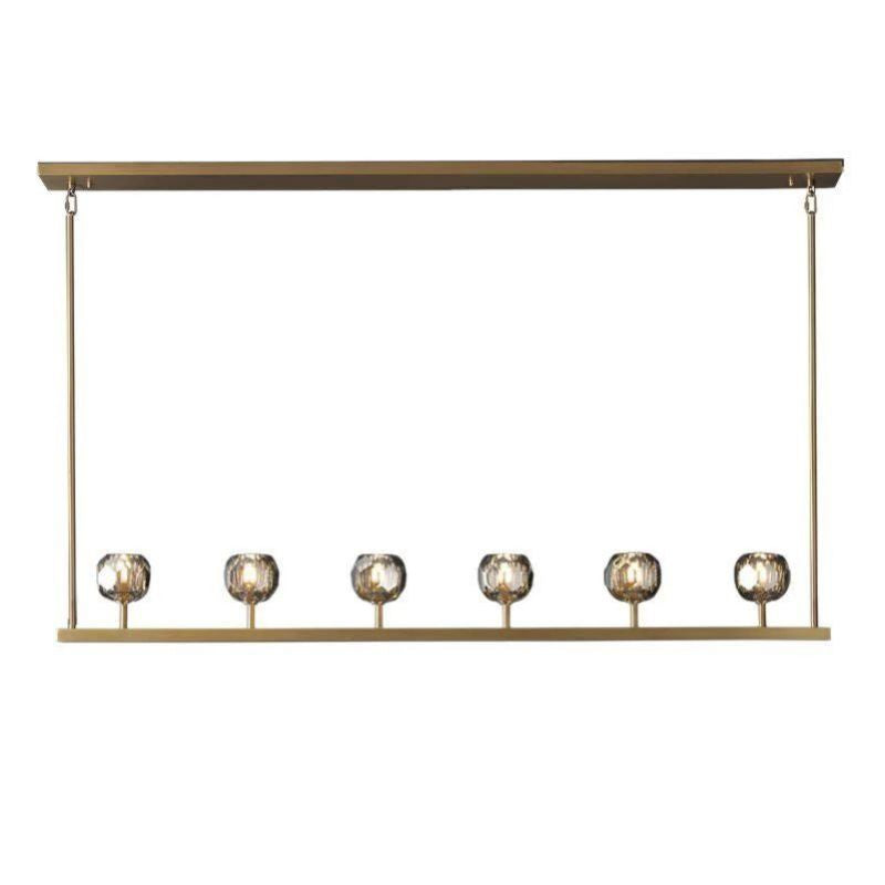 Balle Crystal Linear Chandelier 60"